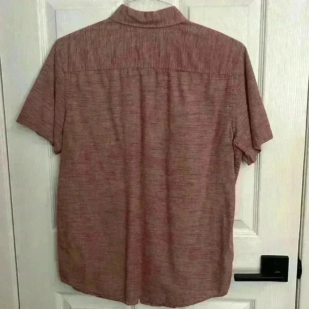 Urban Pipeline Men’s short sleeve collared shirt - red white stripe - Picture 4 of 6